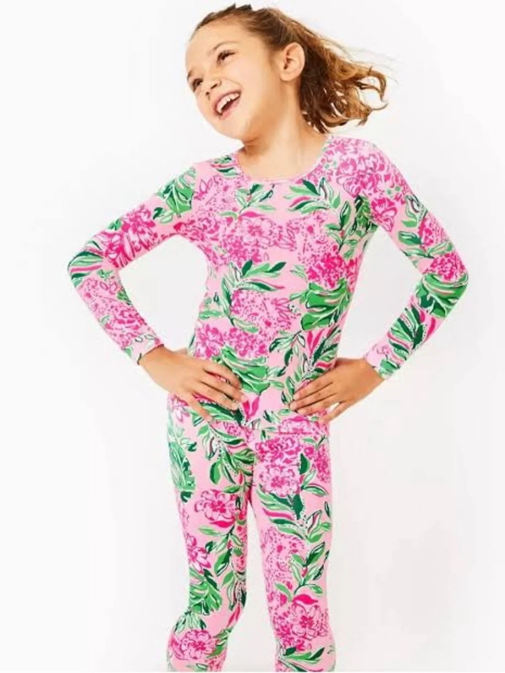 Lilly Pulitzer Mini Sammy Pajama Set Cockatoo Pink Paws For A Cause, 2T